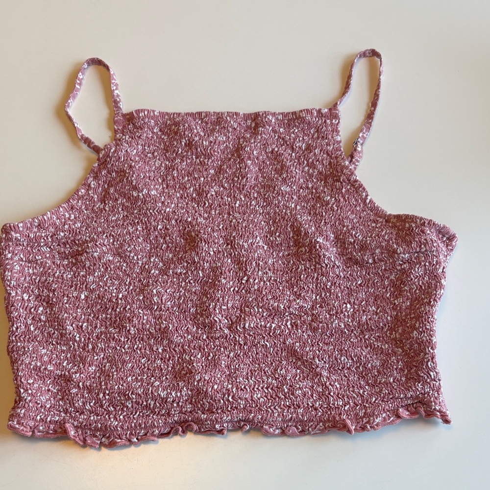 Textured Terra Cotta Smocked Women's Top